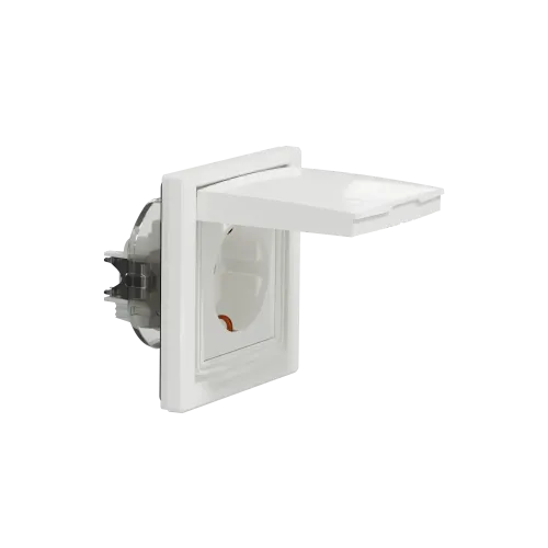 Розетка вологозахищена IP44 із заземленням, білий, EPH3100321 Schneider Asfora