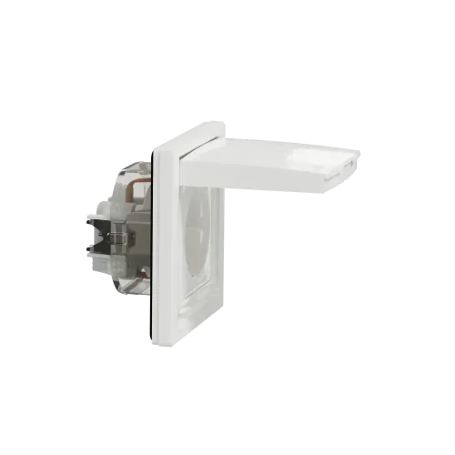 Розетка вологозахищена IP44 із заземленням, білий, EPH3100321 Schneider Asfora