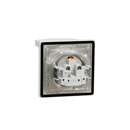 Розетка вологозахищена IP44 із заземленням, білий, EPH3100321 Schneider Asfora