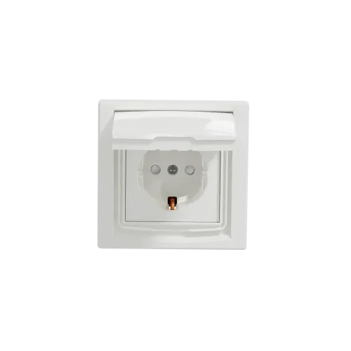 Розетка вологозахищена IP44 із заземленням, білий, EPH3100321 Schneider Asfora