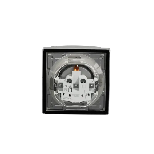Розетка влагозащищенная IP44 с заземлением, алюминий, EPH3100361 Schneider Asfora