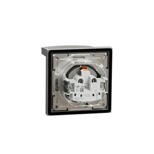 Розетка влагозащищенная IP44 с заземлением, алюминий, EPH3100361 Schneider Asfora