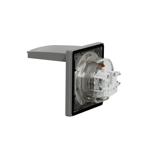Розетка влагозащищенная IP44 с заземлением, алюминий, EPH3100361 Schneider Asfora