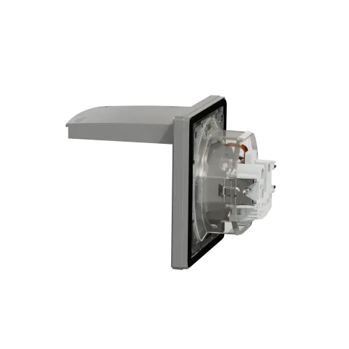 Розетка влагозащищенная IP44 с заземлением, алюминий, EPH3100361 Schneider Asfora