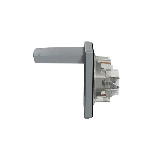 Розетка вологозахищена IP44 із заземленням, сталь, EPH3100362 Schneider Asfora