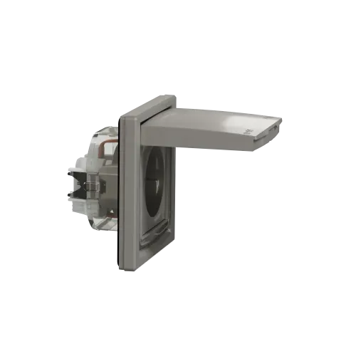 Розетка вологозахищена IP44 із заземленням, бронза, EPH3100369 Schneider Asfora