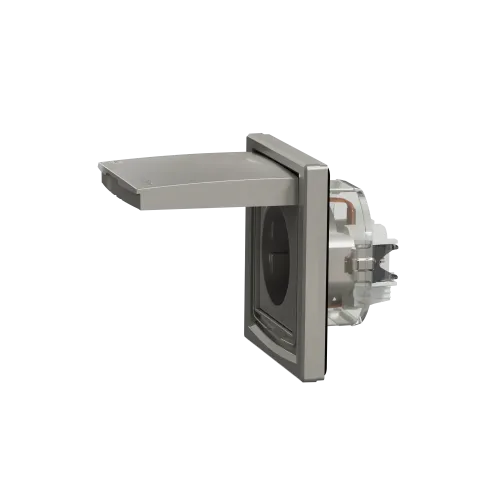 Розетка вологозахищена IP44 із заземленням, бронза, EPH3100369 Schneider Asfora