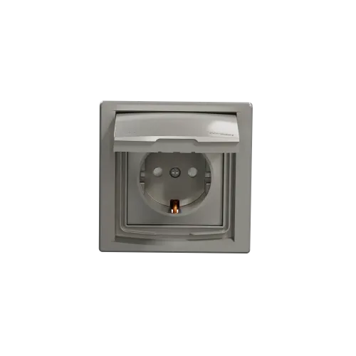 Розетка вологозахищена IP44 із заземленням, бронза, EPH3100369 Schneider Asfora