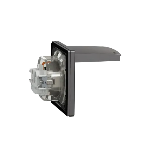 Розетка влагозащищенная IP44 с заземлением, антрацит, EPH3100371 Schneider Asfora