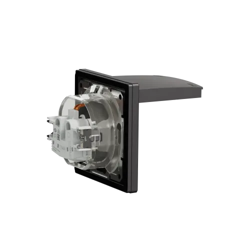 Розетка влагозащищенная IP44 с заземлением, антрацит, EPH3100371 Schneider Asfora