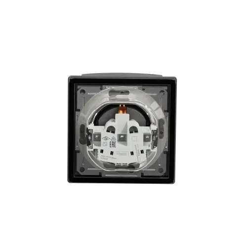 Розетка влагозащищенная IP44 с заземлением, антрацит, EPH3100371 Schneider Asfora