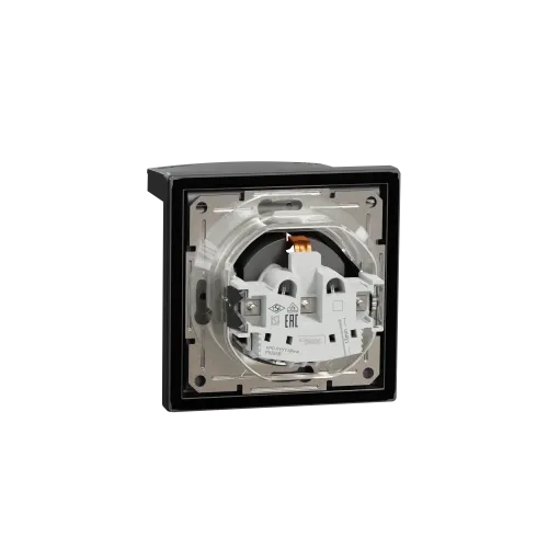 Розетка влагозащищенная IP44 с заземлением, антрацит, EPH3100371 Schneider Asfora