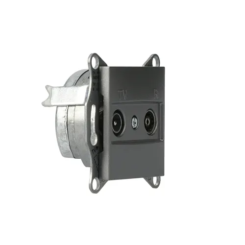 Розетка ТВ-R кінцева, сталь, EPH3300162 Asfora Schneider