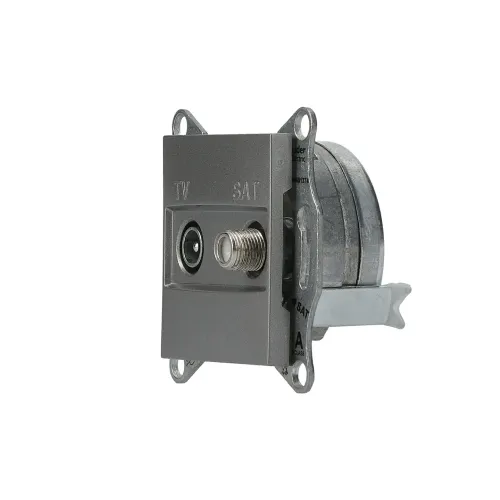 Розетка ТВ-SAT конечная, сталь, EPH3400162 Asfora Schneider