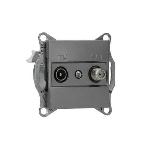 Розетка ТВ-SAT конечная, сталь, EPH3400162 Asfora Schneider