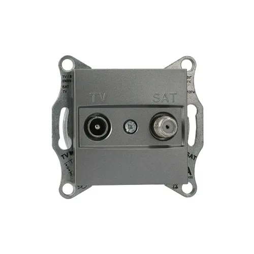 Розетка ТВ-SAT конечная, сталь, EPH3400162 Asfora Schneider