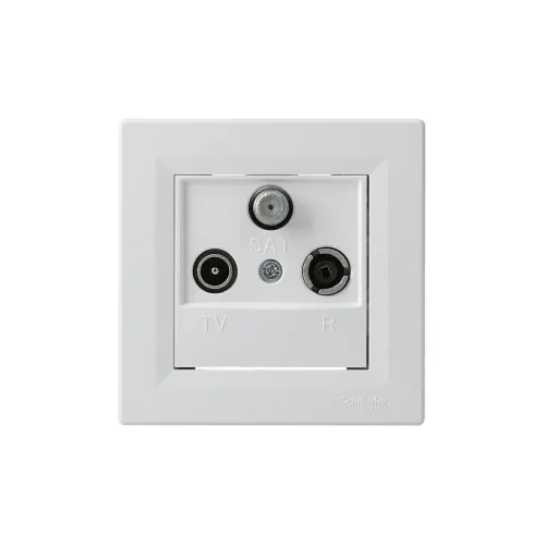 Розетка TV/R/SAT кінцева, білий, EPH3500121 Schneider Asfora