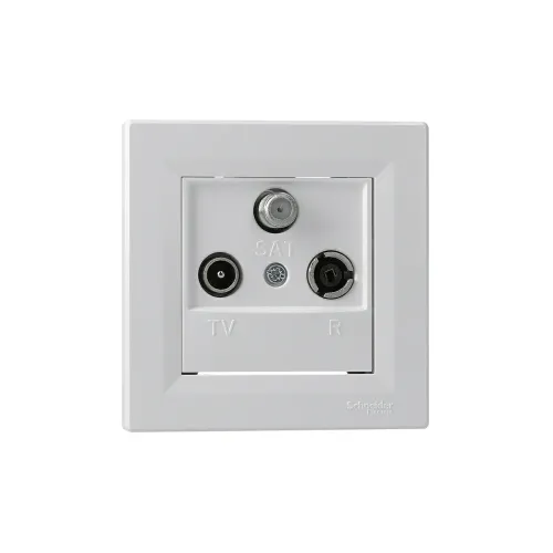 Розетка TV/R/SAT кінцева, білий, EPH3500121 Schneider Asfora