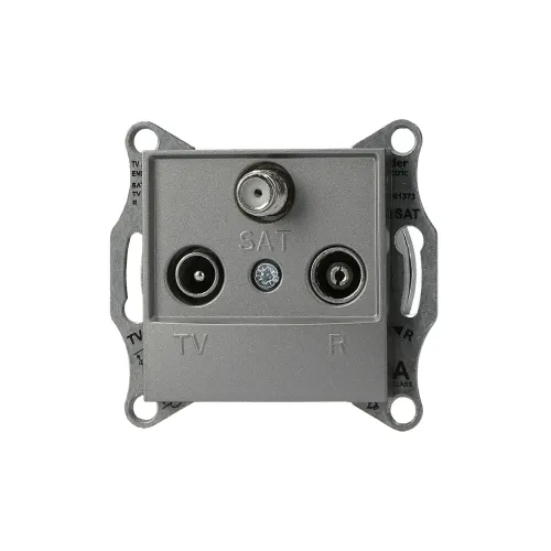 Розетка TV/R/SAT кінцева, сталь, EPH3500162 Asfora Schneider