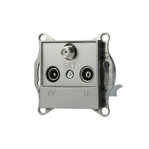 Розетка TV/R/SAT кінцева, сталь, EPH3500162 Asfora Schneider