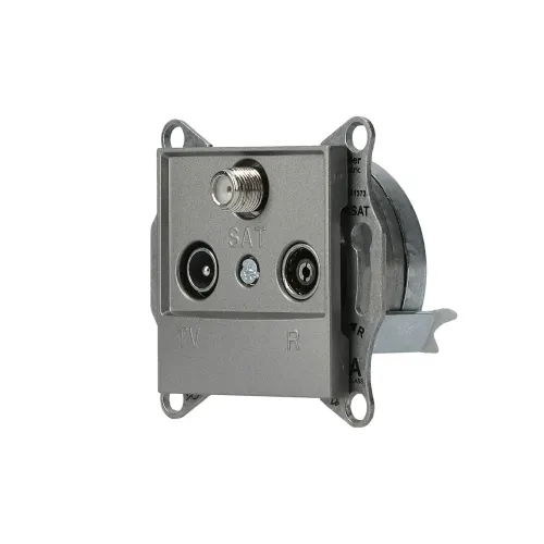 Розетка TV/R/SAT кінцева, сталь, EPH3500162 Asfora Schneider