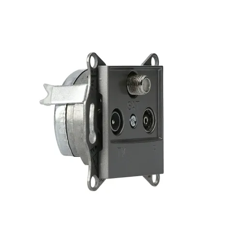 Розетка TV/R/SAT кінцева, сталь, EPH3500162 Asfora Schneider