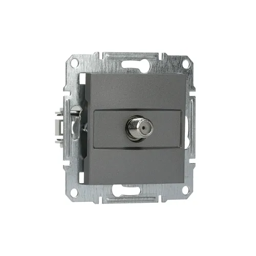 Розетка SAT кінцева, сталь, EPH3700162 Asfora Schneider