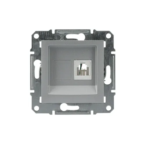 Розетка телефонная RJ-11, алюминий, EPH4100161 Asfora Schneider