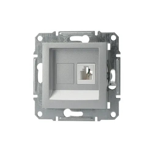 Розетка телефонная RJ-11, алюминий, EPH4100161 Asfora Schneider