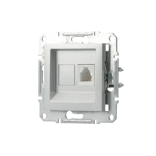 Розетка телефонная RJ-11, алюминий, EPH4100161 Asfora Schneider