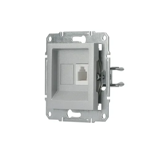 Розетка телефонная RJ-11, алюминий, EPH4100161 Asfora Schneider
