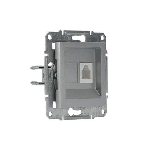 Розетка телефонная RJ-11, алюминий, EPH4100161 Asfora Schneider