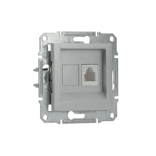 Розетка телефонная RJ-11, алюминий, EPH4100161 Asfora Schneider
