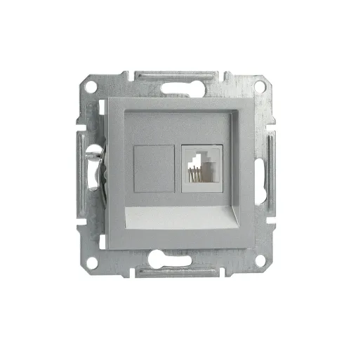 Розетка телефонная RJ-11, алюминий, EPH4100161 Asfora Schneider