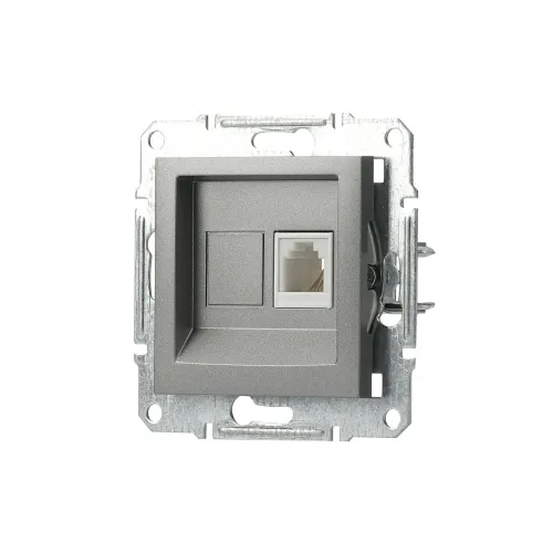 Розетка телефонна RJ-11, сталь, EPH4100162 Asfora Schneider