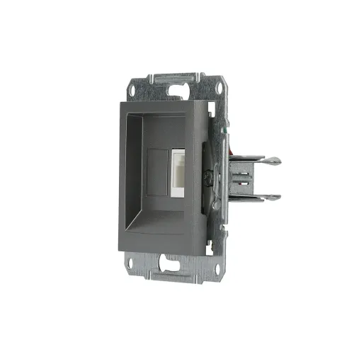 Розетка телефонна RJ-11, сталь, EPH4100162 Asfora Schneider