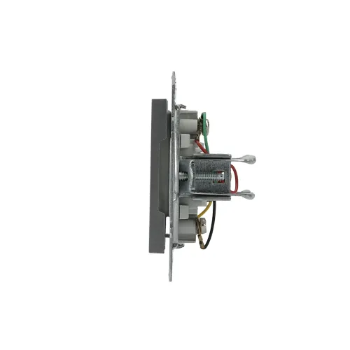 Розетка телефонна RJ-11, сталь, EPH4100162 Asfora Schneider