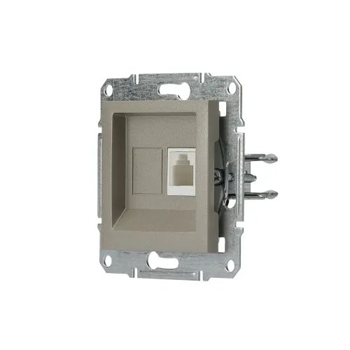 Розетка телефонная RJ-11, бронза, EPH4100169 Asfora Schneider