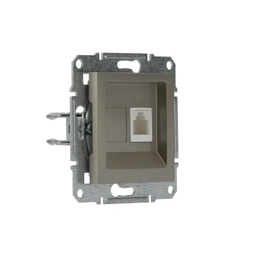 Розетка телефонная RJ-11, бронза, EPH4100169 Asfora Schneider