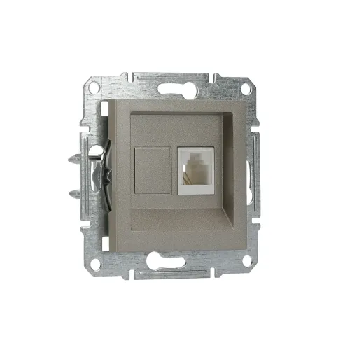 Розетка телефонная RJ-11, бронза, EPH4100169 Asfora Schneider