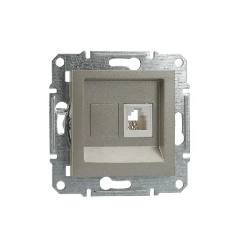 Розетка телефонная RJ-11, бронза, EPH4100169 Asfora Schneider