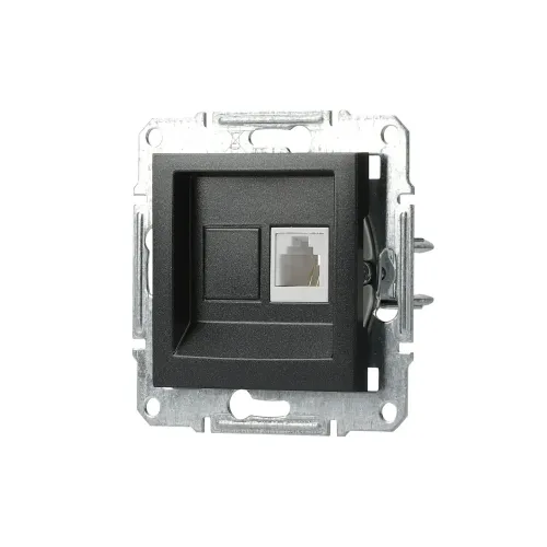 Розетка телефонная RJ-11, антрацит, EPH4100171 Asfora Schneider