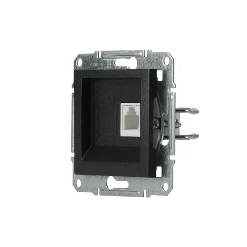 Розетка телефонная RJ-11, антрацит, EPH4100171 Asfora Schneider