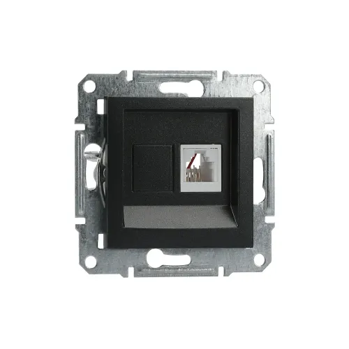 Розетка телефонная RJ-11, антрацит, EPH4100171 Asfora Schneider