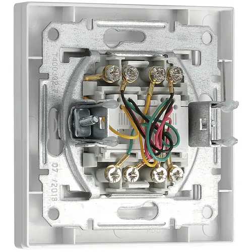 Розетка телефонная RJ11 двойная, белый, EPH4200121 Schneider Asfora