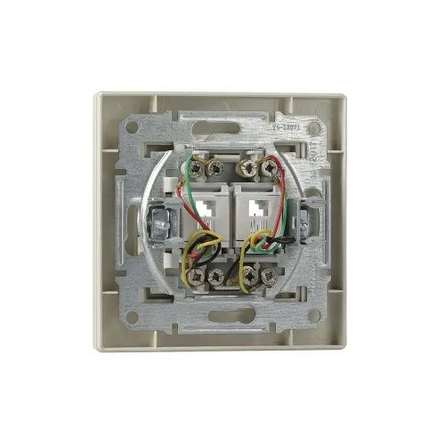 Розетка телефонна RJ-11 подвійна, кремовий, EPH4200123 Schneider Asfora