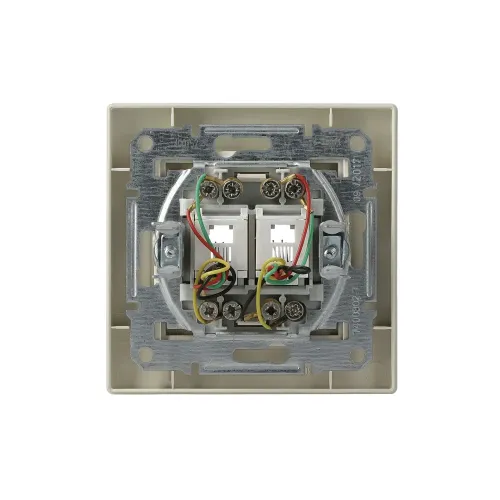 Розетка телефонна RJ-11 подвійна, кремовий, EPH4200123 Schneider Asfora