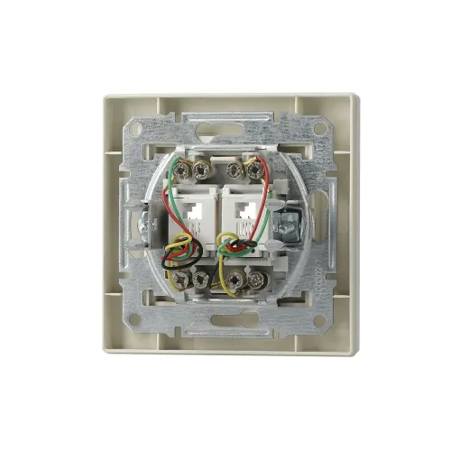 Розетка телефонна RJ-11 подвійна, кремовий, EPH4200123 Schneider Asfora