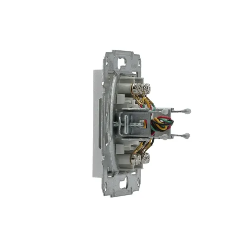 Розетка телефонна RJ-11 подвійна, алюміній, EPH4200161 Asfora Schneider