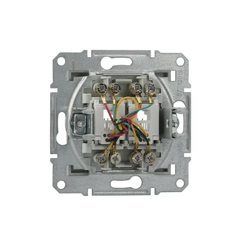 Розетка телефонна RJ-11 подвійна, алюміній, EPH4200161 Asfora Schneider